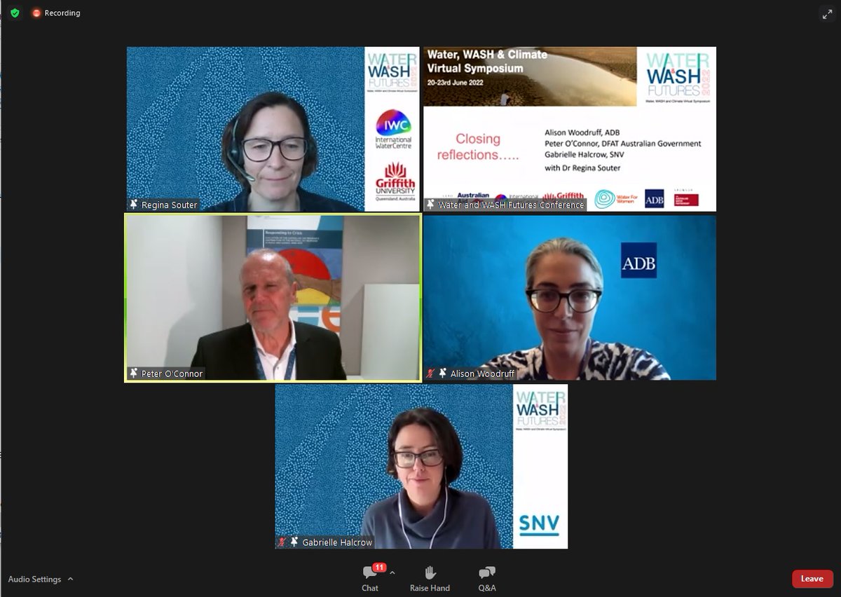 _waterforwomen's tweet photo. Great to hear from @dfat @ADBWater @SNVworld about some key takeaways from #WASHFutures
“Water action is climate action”
“WASH action is gender equality action”
“We need to unbox and repack sectors”
“An inclusive community is a climate resilient community”
Can't wait for Feb! https://t.co/ykMDPzL1n6