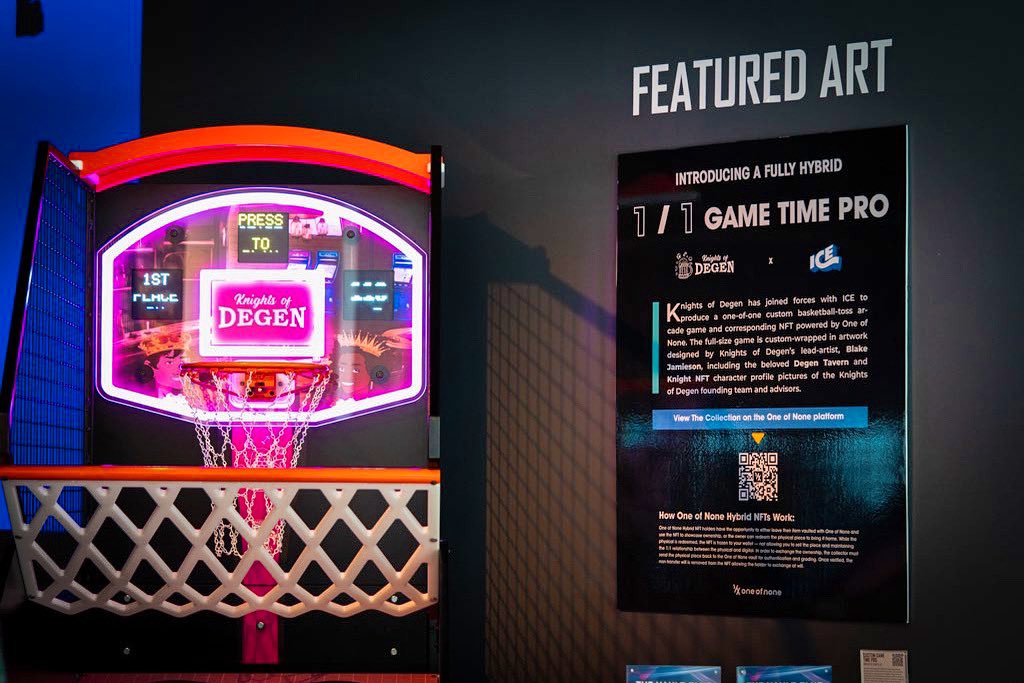 Had an incredible event Wednesday afternoon with the team at One of None, we were happy to be apart of building a new concept with both One of None and Knights of Degen with the 1st NFT arcade game that you can buy for your home and have a 1 to 1 physical product and digital NFT