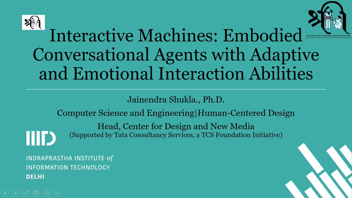 ProfJainendra's tweet image. Glad to give an #invitedtalk at Cadence Design Systems on &quot;Interactive Machines: Embodied Conversational Agents with Adaptive and Emotional Interaction Abilities&quot;. 
#EmbodiedAgents #EmotinalIntelligence #AdaptiveInteraction