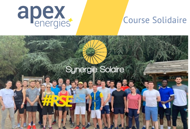 Bravo 👏 @ApexEnergies, fidèle à Synergie Solaire : 30 salariés ont couru 232.5 km et récolté 6 000 € à affecter à des programmes solidaires. Merci #EnR #solidarité