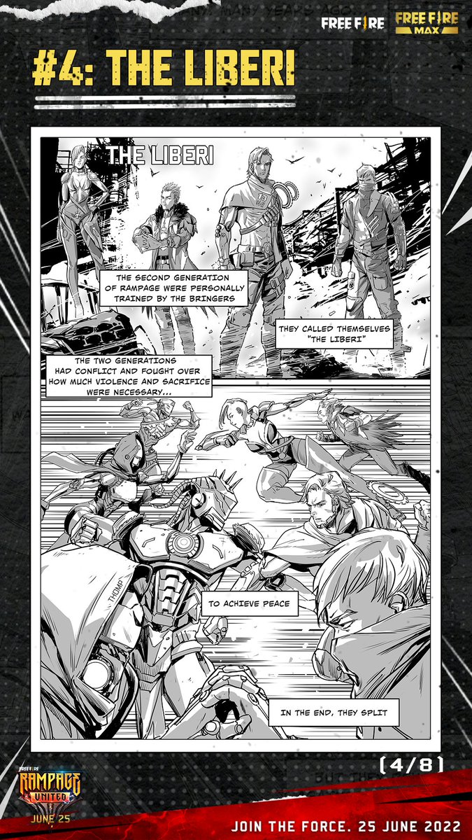 Free_FireGlobal's tweet photo. Hey Survivors! 👀💥

The Director has a special message for you! "Today, I'm pleased to introduce the core members of our organization: Bringers, Liberi, and Mythos. We have joined forces to fight the same enemy!"

#Rampage #Jointheforce https://t.co/QOQOovfEbG https://t.co/bxCUii6lzb