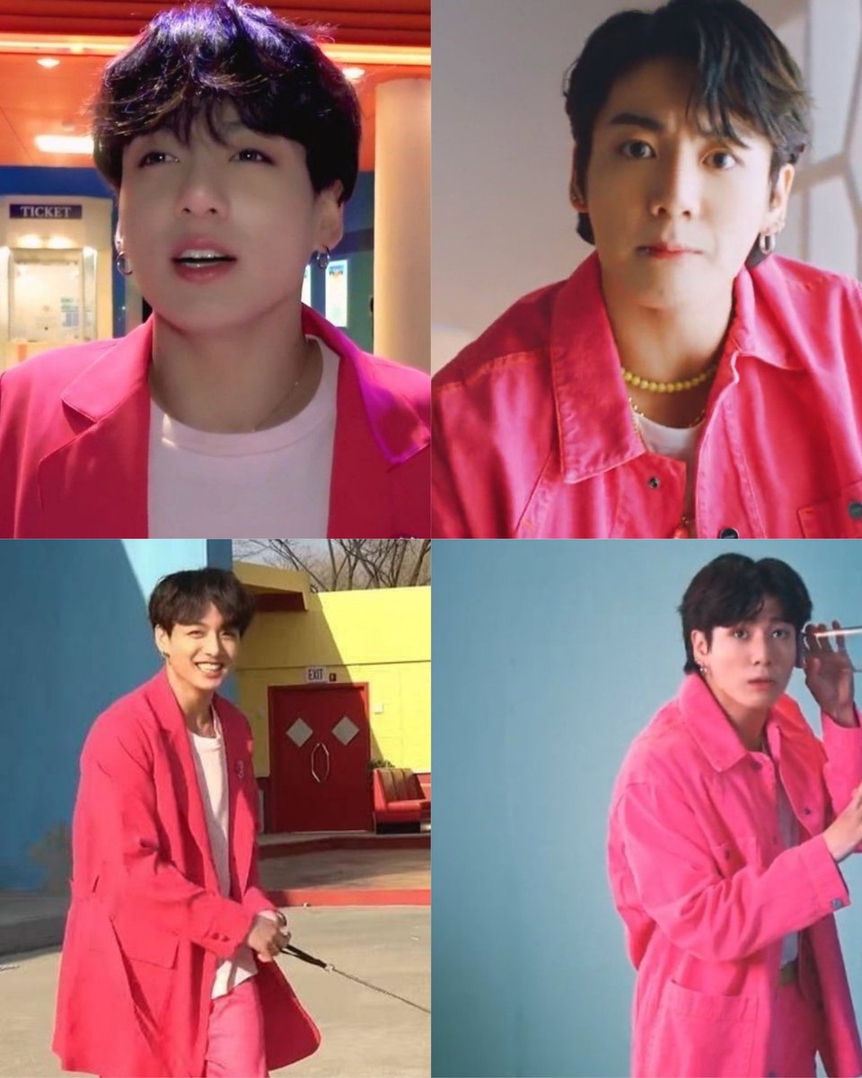 myglosshy's tweet photo. jungkook                            jungkook
boy with luv.                    left and right https://t.co/FkdRubnXow