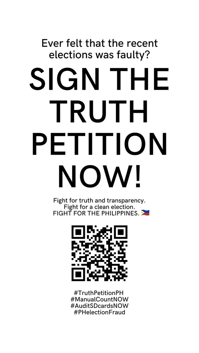 Meggymegmd's tweet image. Asking everyone&apos;s help to participate in the #TruthPetitionPH. Kahit sino binoto niyo last elections, but you felt the elections was faulty. Pls click the link in the next tweet. Thank you!