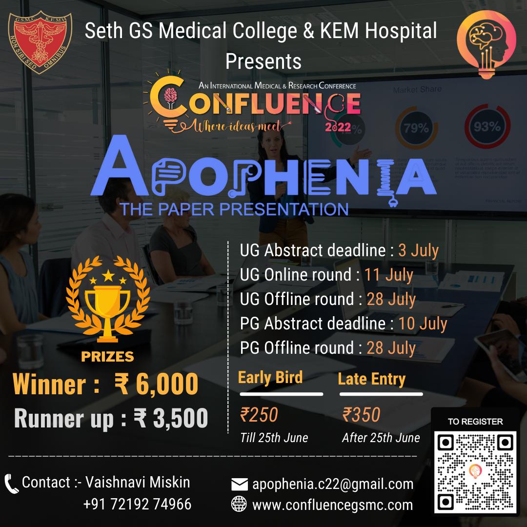 GsmcConfluence's tweet photo. ✨ CONFLUENCE 2022 ✨
Presents to you:-
  📋 🅰︎🅿︎🅾︎🅿︎🅷︎🅴︎🅽︎🅸︎🅰︎  📋
     PAPER PRESENTATION

👉🏻 Registration fee:
Early Bird offer: ₹250/-
Late entries: ₹350/-

💥Early bird only till 25th June so register quickly💥
Register at: https://t.co/qko4xzrdWf https://t.co/4EJQs82G0Q