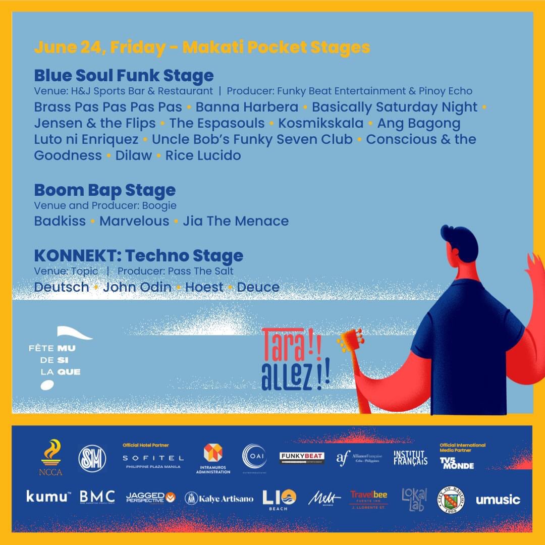 We’re playing tomorrow night, June 24 Friday at the Fête de la Musique Blues Soul Funk stage! 

It’s great to be back and we can’t wait to see all of you! Go early! 

#FeteBluesSoulFunk2022 
#FetePH