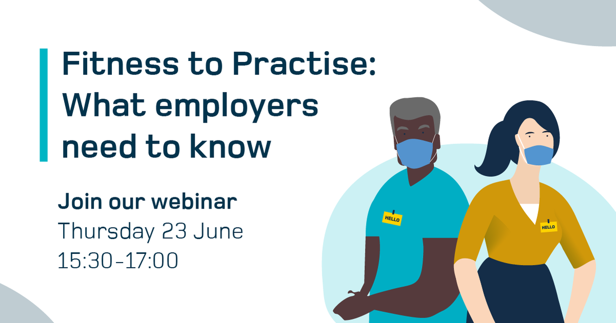 nmcnews's tweet photo. ⏰ Today, 3.30pm 

If you employ #nursing or #midwifery professionals, join us to find out more about how fitness to practise works and how you can support your workforce and interact with us
👇
https://t.co/JqvRgCfkuF https://t.co/JmiJ11X64l