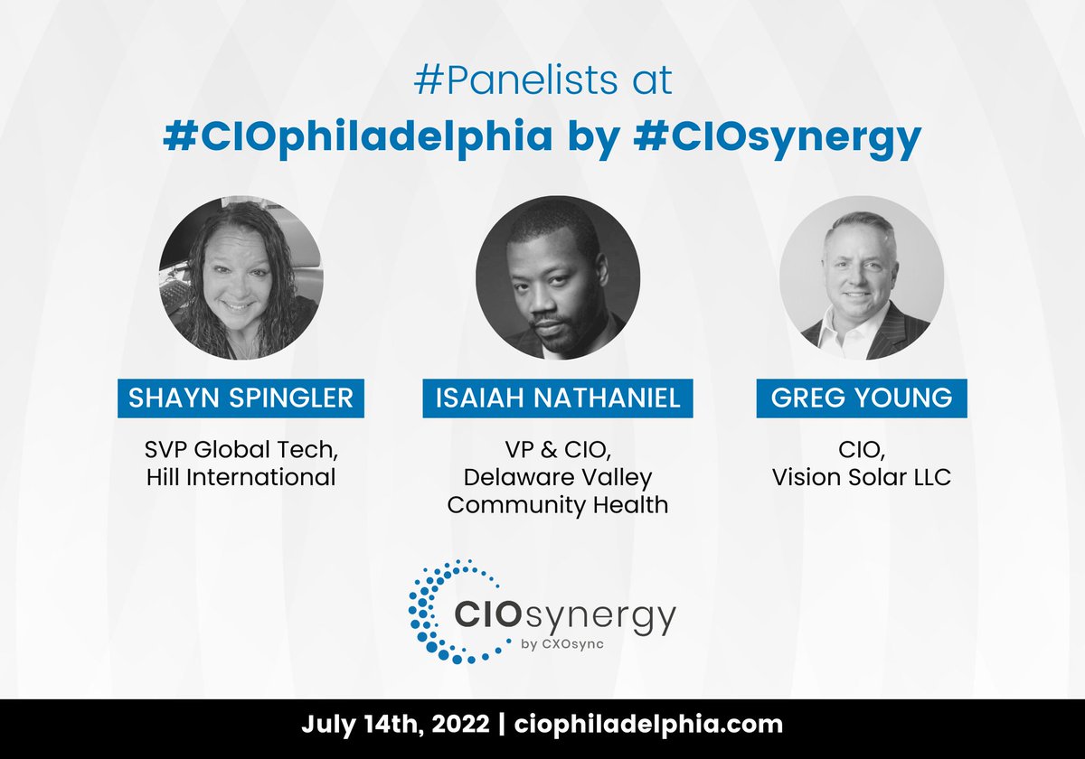#CIOphiladelphia by #CIOsynergy is happening on July 14th at Sofitel Philadelphia at Rittenhouse Square!

Register here: ciophiladelphia.com

#cio #it #bigdata #analytics #data #machinelearning #ai #digitaltransformation #tech #leadership #newnormal #technology