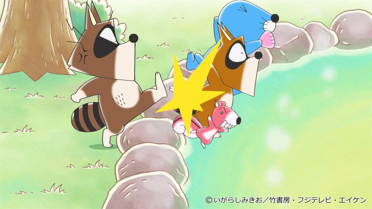 今週の #ぼのぼの は？ アライグマくんがおとうさんを落とすため