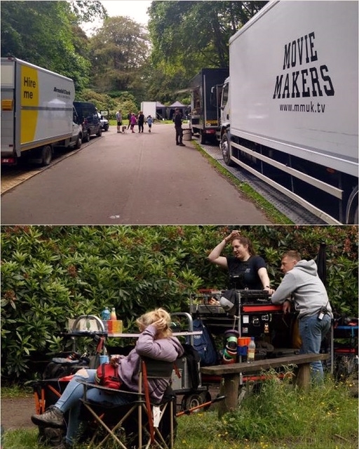 LadyT510's tweet photo. Here's the People Who Make It Happen!!
Move In - Season 7 Outlander Cast & Crew
Rolling in to Pollok Park in Glasgow
#Outlander #FilmingBTS #Glasgow #Scotland #Outlanderseason7 #OutlanderBTS #outlandercrew https://t.co/tVwni9vbRx