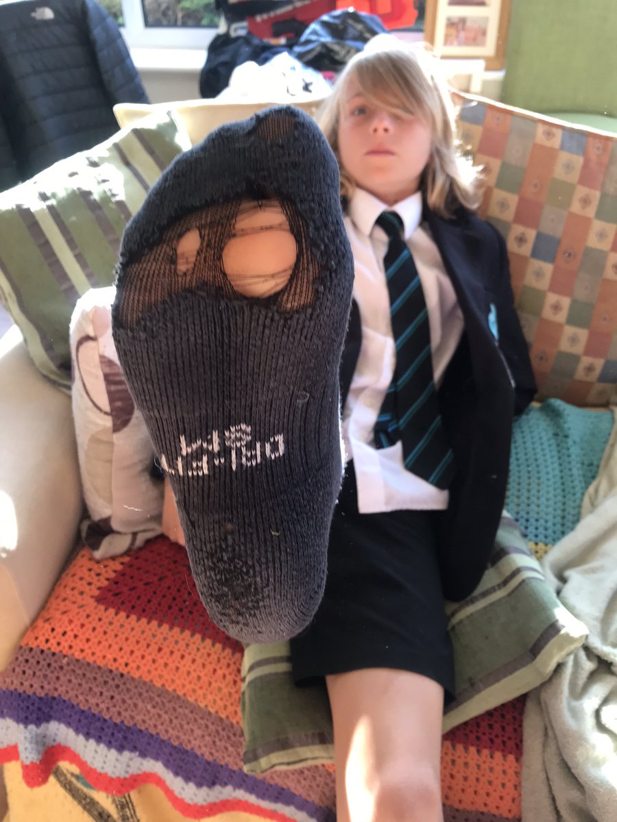 The state of my youngest son’s socks tell you everything you need to know about the state of my parenting at this point in the year. #edutwitter