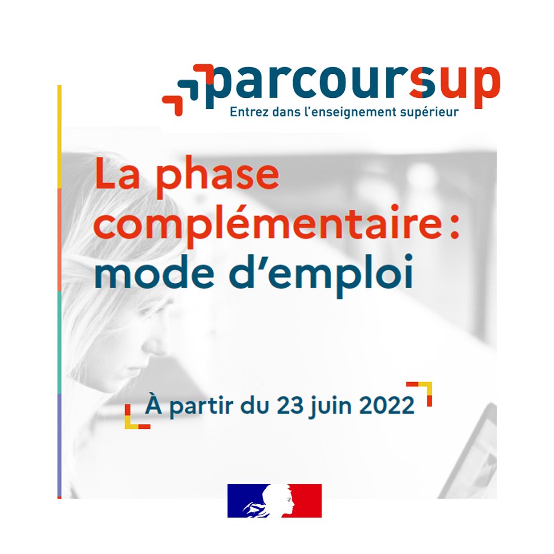 🗓 Ouverture de la phase complémentaire #Parcoursup le 23 juin.

📍Pour accompagner les élèves dans cette nouvelle étape de la procédure, un livret <a href="/parcoursup_info/">Parcoursup</a> et une fiche pratique <a href="/Onisep/">Onisep</a> sont à la disposition des professeurs et Psy-EN.

▶ tinyurl.com/yckz7py7
