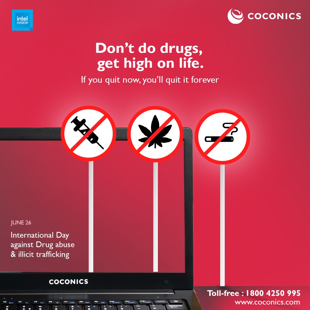 Coconics_india's tweet photo. Being miserable is not pleasurable. Walk away from drugs, walk towards a better living.
#internationaldayagainstdrugabuseandillicittrafficking #saynotodrugs🚫 #stayawayfromdrugabuse #illicittrafficking #coconics #coconicslaptops #ubuntu #madeinindia #makeininida #intel https://t.co/qNpecjjk6L