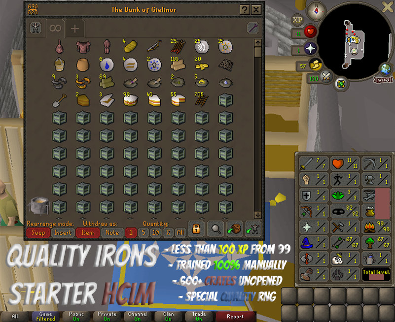 QualityIrons's tweet image. ⚔️ Starter #OSRS HCIM
🔗 discord.gg/qualityirons