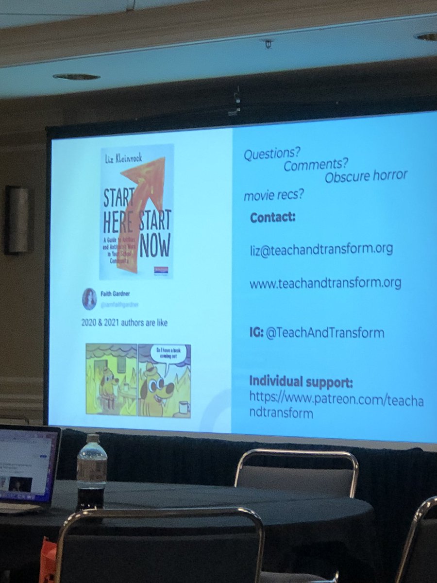 Another amazing day of learning more about how to be an anti racist educator by disrupting systems, exploring biases, having not just representative texts but affirming ones, and having student centered pedagogy TY Liz Kleinrock💫 @CotsenAoT #CotsenConnect