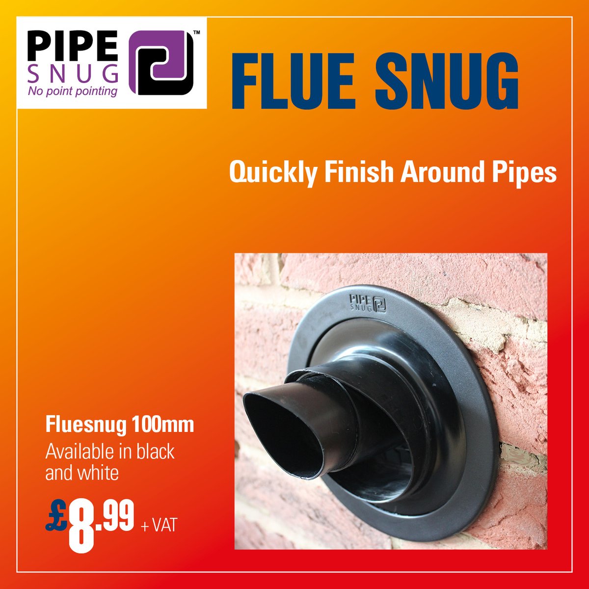 Install the PipeSnug in seconds with a long-lasting, professional finish. It's air and water-tight! 

Just £8.99! 

Prices exclude VAT and available to our Trade Only customers as per our T&amp;C's. ow.ly/lNoG50JClHr 
#williamstradesupplies #tradeonlyplumbing #pricebusters