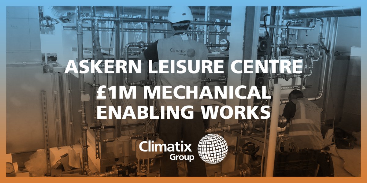 <a href="/climatixgroup/">Climatix-Group</a> progressing £1m mechanical ‘enabling’ works to Askern Leisure centre. The last coal powered leisure centre in the UK, a pace change that entails our expert team decommissioning existing boiler, installing new 400kW Air Source Heating equipment. #hvac #contractor