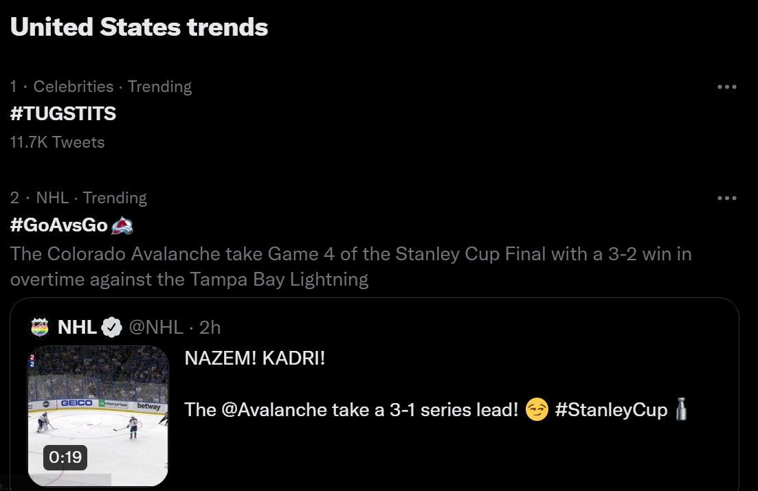 RekietaLaw's tweet photo. HOLY SHIT, WE BEAT THE STANLEY WITH TUGS MASSIVE TITS #TUGSTITS https://t.co/bECjzmvddj