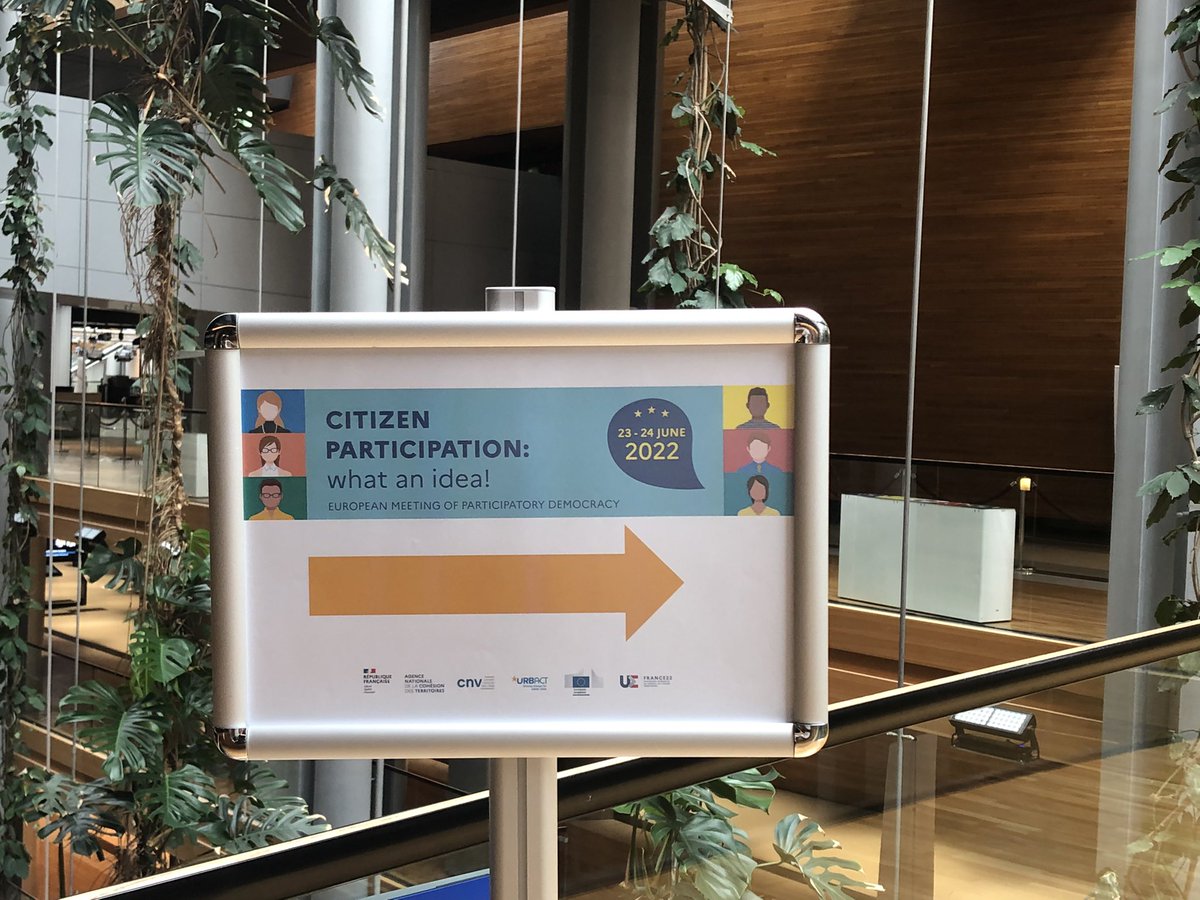 C’est parti !

Le @CNV_villes, l’<a href="/ANCTerritoires/">Agence nationale de la cohésion des territoires</a> &amp; <a href="/URBACT/">URBACT</a> accueillent aujourd’hui à #Strasbourg, au Parlement européen, près de 200 citoyens, élus et acteurs pour les rencontres 🇪🇺 de la démocratie participative.

Deux jours d’échanges sur les enjeux de l’engagement citoyen !