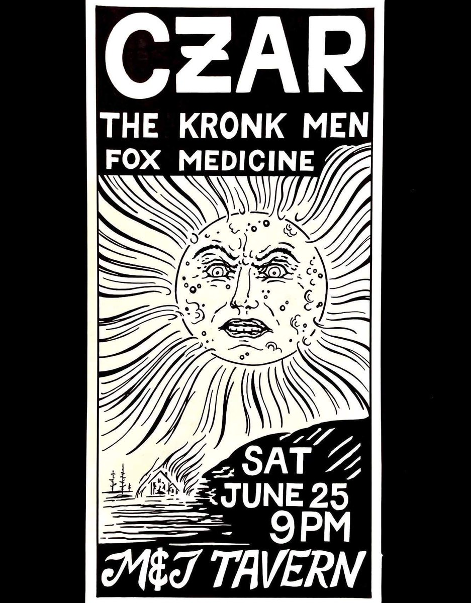DoctorWonser's tweet image. If we survive the drive, czar will be playing Bend, OR this Saturday with our pals, the Kronk Men, as well as our fast friends in Fox Medicine. West Coast Noise Rock Banger Extravaganza. 
#czar #mathcore #mathcoreindex #radiohead #sharkcancer #whiskeyandwires #Kenobi #LadyGaga