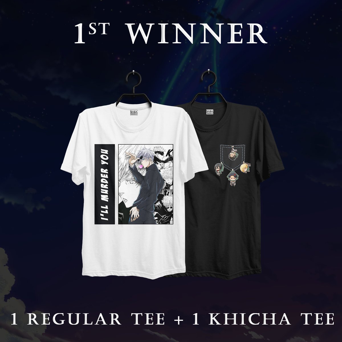 sasaoriginal's tweet photo. Rules to Participate!
Invite 2 friends to our discord server
Mention them in #giveaway-entries sections and your participation will be considered!!
Discord link:- https://t.co/I3xyZ4kxUm

Contest ends in 2 days so participate asap!!

#Giveaway #animemerch #anime #tshirtdesign https://t.co/S9x0I4cW6S