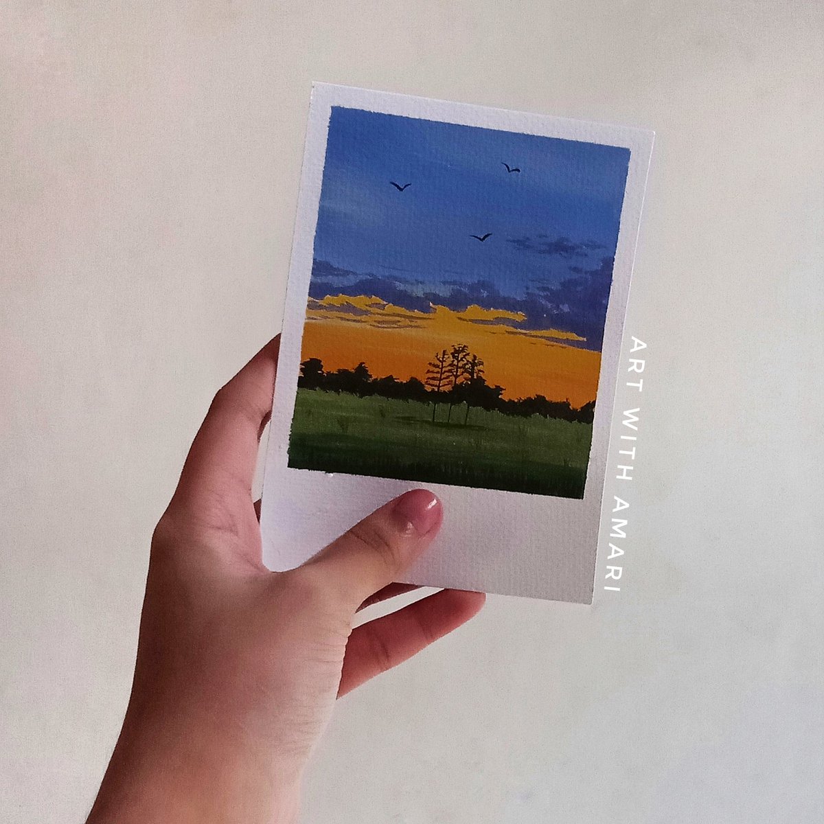 artwithamari's tweet photo. Quick gouache landscape painting. (Inspo from pinterest).
#artistsontwitter #artph #lpainting #gouache https://t.co/GJ1qgiQT08