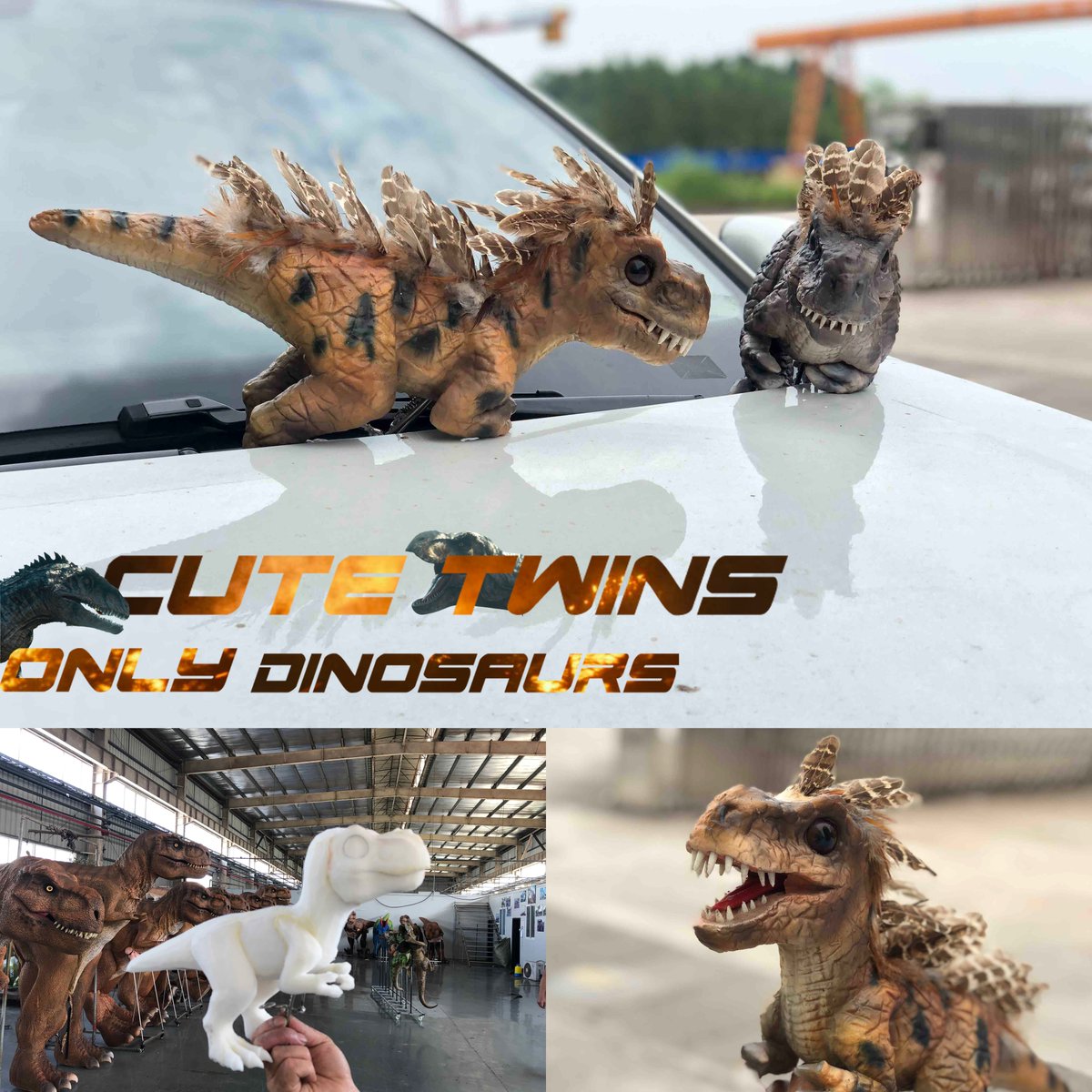 ONLYDINOSAURS's tweet photo. Hello there, anybody adores us? 😝
We are the twin stars of Only Dinosaurs🤩
#dinosaurpuppet #TRex #JurassicWorldDominion https://t.co/9980WwvvQW