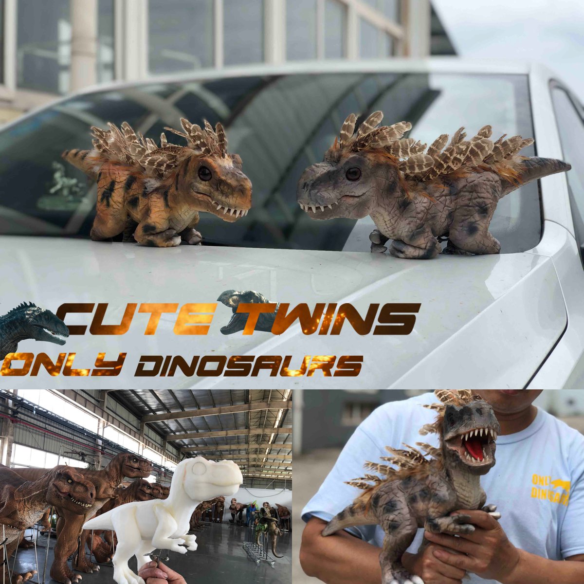 ONLYDINOSAURS's tweet photo. Hello there, anybody adores us? 😝
We are the twin stars of Only Dinosaurs🤩
#dinosaurpuppet #TRex #JurassicWorldDominion https://t.co/9980WwvvQW