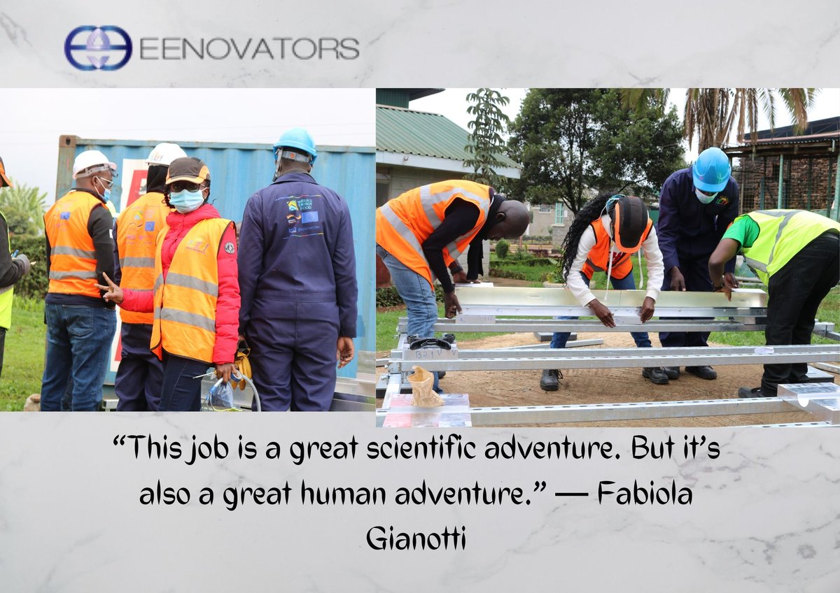 Eenovators's tweet image. #IssaThrowback
A great team of our engineers during a successful Solar Thermal Installation at Kagwe Tea Factory. 
“This job is a great scientific adventure. But it’s also a great human adventure.” — Fabiola Gianotti