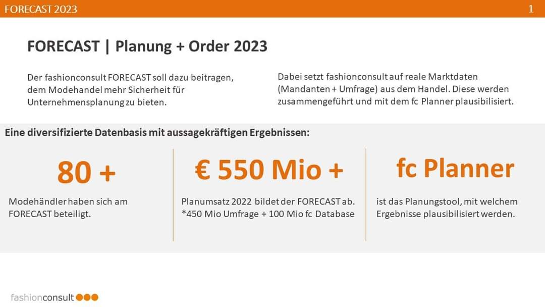 Die #Database des #fashionconsult #forecast wächst weiter! Wie wird 2023? Danke an alle Umfrageteilnehmer. Save the date: Ergebnispräsentation am Do. 29.06. im #fashionconsultWebmeeting 

#unternehmensberatung #consulting #forecasting #business #modehandel #fashionretail