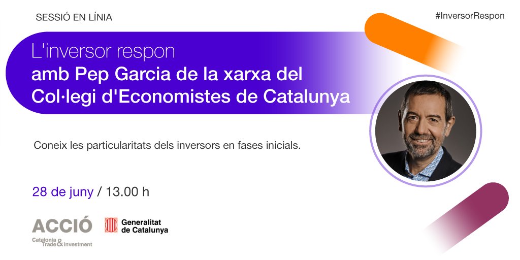 accio_cat's tweet photo. 🔜 A punt un nou #InversorRespon!
Amb Pep Garcia, Inversor Privat de la xarxa del Col·legi d'@economistescat i General Manager a @maxchief_eu
📅 28/06
🕒 13.00h
⬇️
https://t.co/AyYQ2Gu2EQ https://t.co/MkD483nw1i