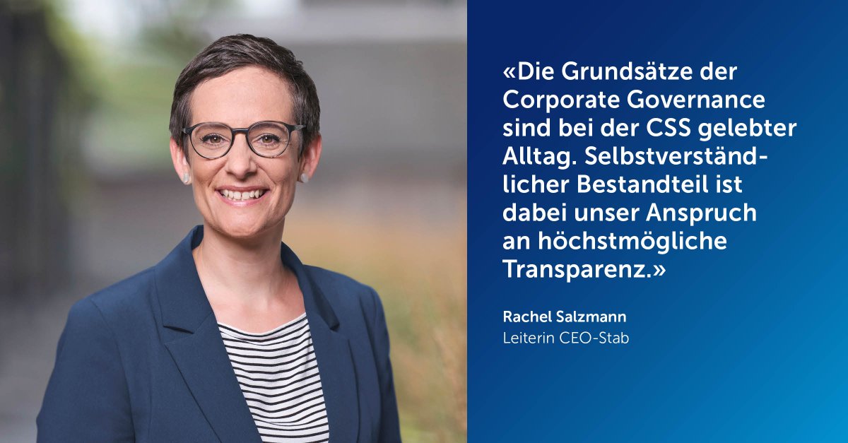 AYUMIdesuganani's tweet image. RT @CSS_deutsch: Wir bekennen uns zu einer verantwortungsvollen, transparenten und wertorientierten Unternehmensführung. 

Mehr zu unserem Corporate-Governance-System und zur Struktur der CSS Gruppe: 
👉 fcld.ly/42oqv8l

#geschäftsbericht #corpor…