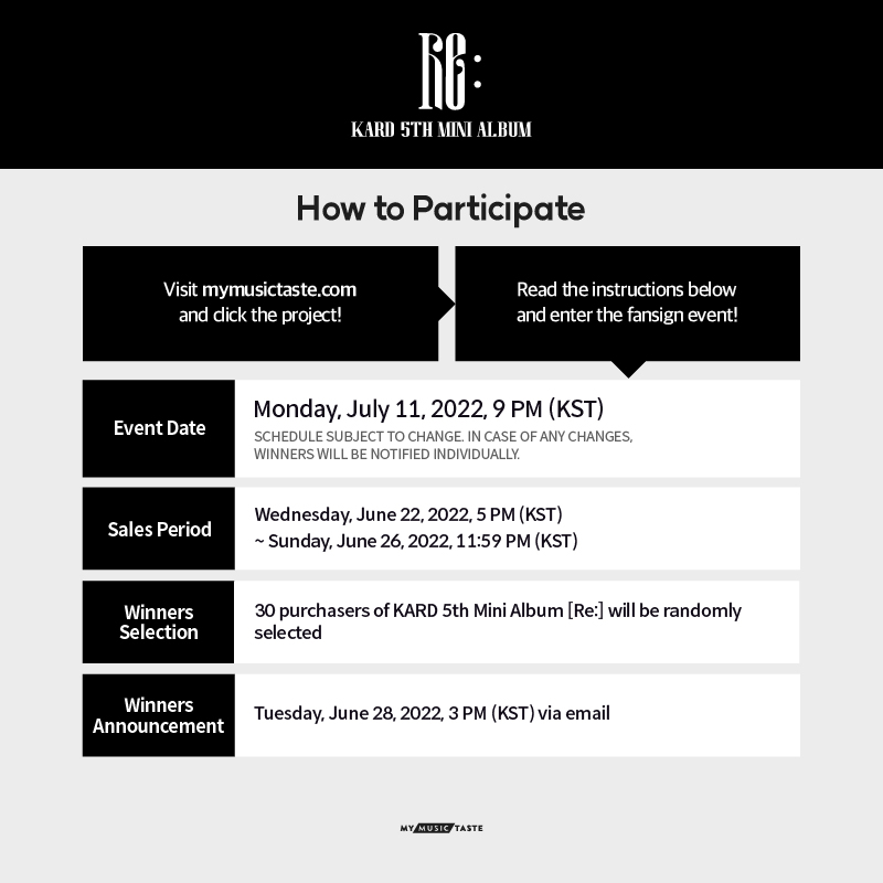 _mmtshop's tweet photo. #HIDDENKARD! 🌟
📣MMT X KARD [Re:] Video Call Event time has been changed!

🗓️July 11, 2022
⏰9PM
🛒Available until June 26, 11:59 PM (KST)

Join the GLOBAL VIDEO CALL EVENT now
📲👉 https://t.co/Zjxas6OfX4

#KARD #카드 #KARD_Fansign with #MMTShop https://t.co/tS3oqu1GAu
