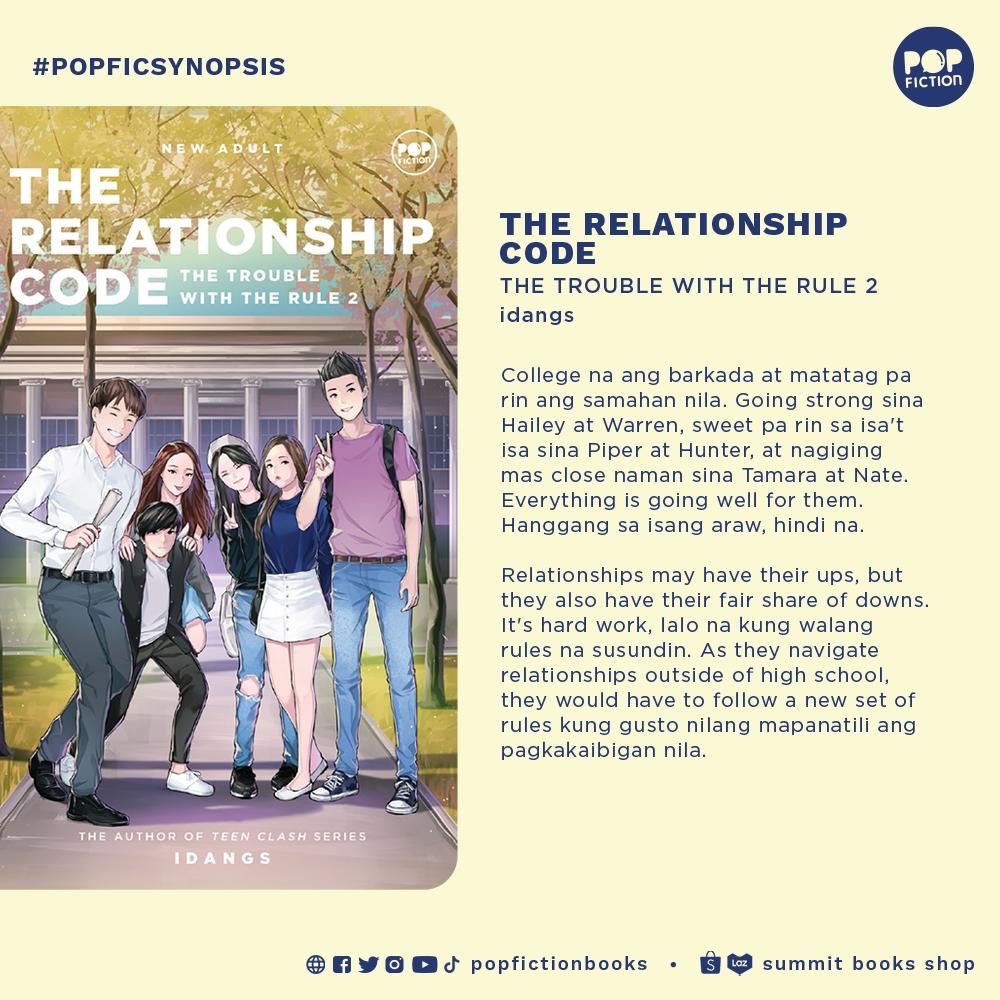 PopFictionBooks's tweet photo. Check out the #POPFICSYNOPSIS of The Relationship Code by idangs

New Adult
Taglish
P225

Grab your copy now!
Shopee: https://t.co/hq7qNOMO7N
Lazada: https://t.co/UNKpFXDCC3 https://t.co/g68JD87O50