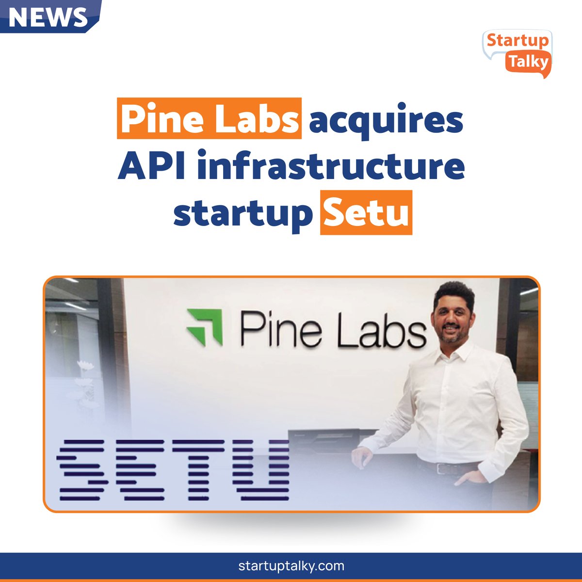 startuptalky's tweet image. Fintech unicorn Pine Labs has acquired fintech application programming interface (API) infrastructure startup Setu. The deal is worth around $70-75 million

#fintech #pinelab #acquire #setu #startuptalky #startupnews #businessnews #newsflash #api