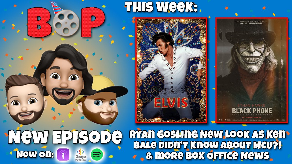 New Episode!

- New Releases: #Elvis &amp; #BlackPhone 
- #RyanGosling = #Ken Perfection
- Live Action #Hercules from #Disney
- #ChristianBale Never Heard of the #MCU
- And much more!

linktr.ee/BoxOfficeParty