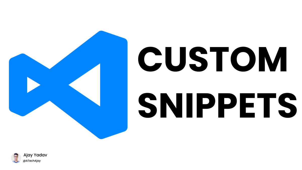 ATechAjay's tweet image. ⚡ How to create custom code snippets in VS Code?

A Thread🧵↓