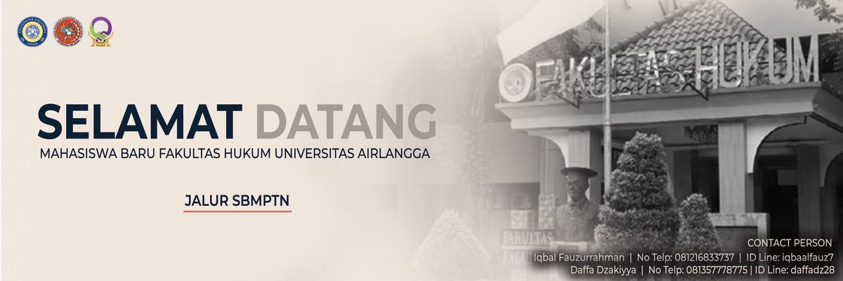 [SELAMAT DATANG MAHASISWA BARU FH UNAIR 2022 JALUR SBMPTN]

Selamat kepada teman-teman yang lolos dalam jalur SBMPTN 2022 di FH UNAIR. Silahkan menghubungi narahubung BEM berikut :

No Telp: +62 813 57778775
ID Line: daffadz28

.

KABINET KARYA !
BERGERAK untuk BERKARYA !