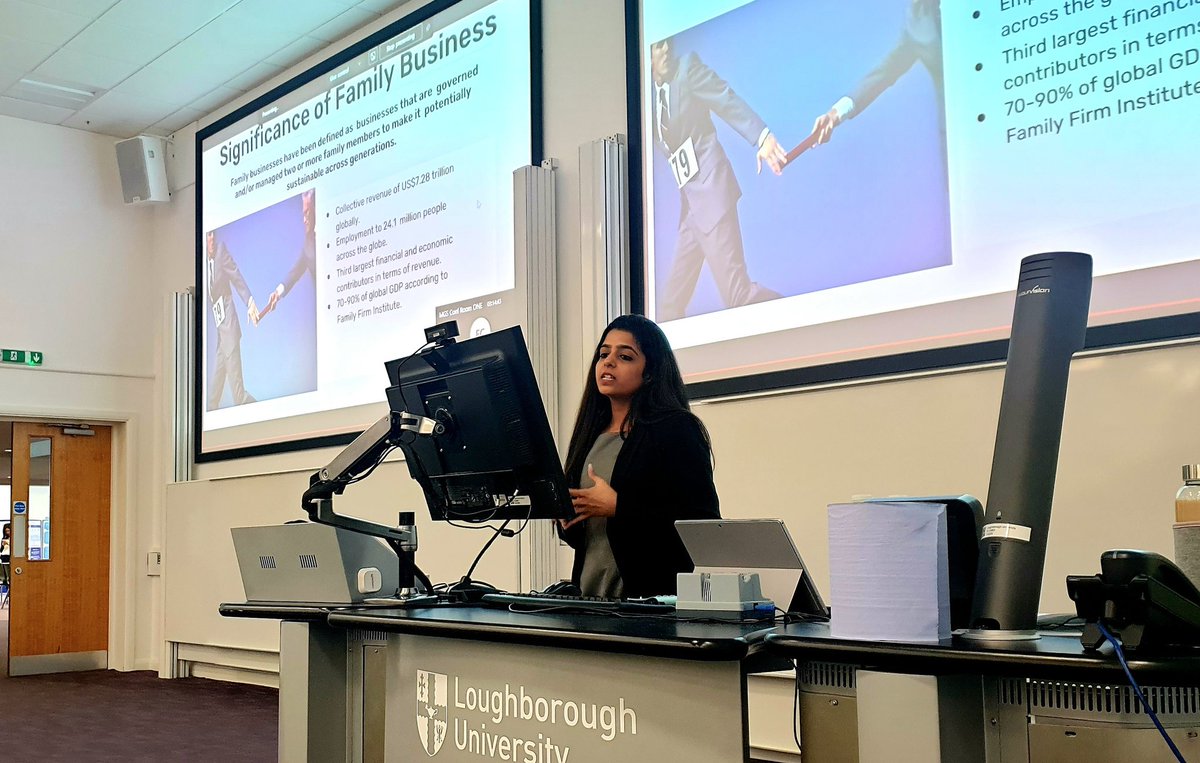 Harshita is looking at how family businesses can best encourage and influence entrepreneurial entry modes. Did you know family businesses account for 7.82 TRILLION in trade? #MGSDTPConf22