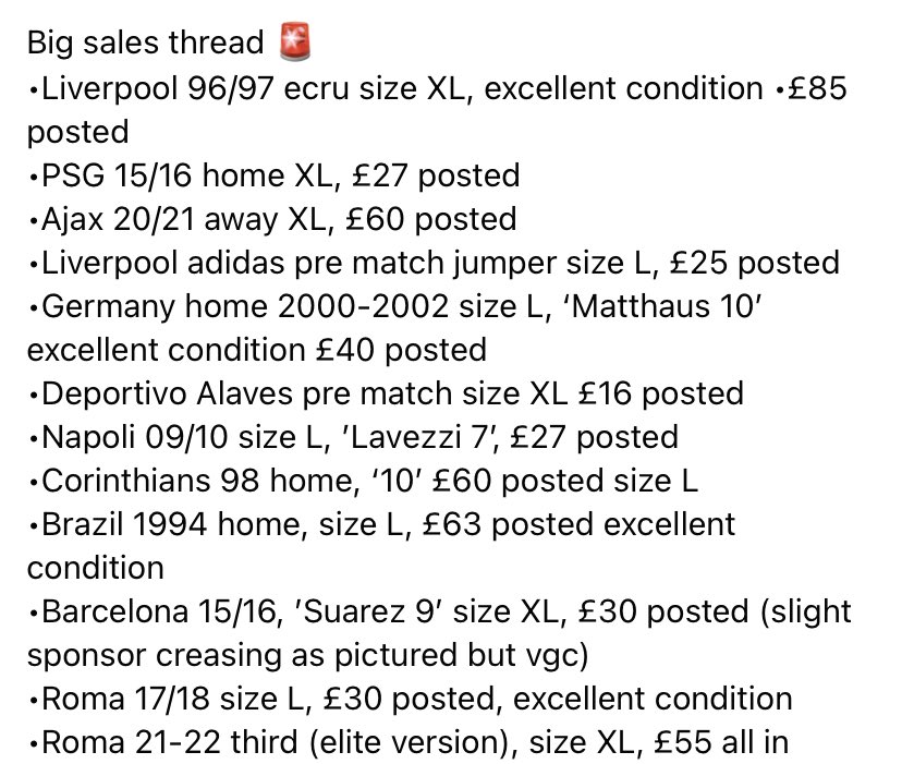 EEftbls's tweet photo. Another sale thread with additions!🚨
@_FullKitWankers @shirt_x @nath19__ @lfcjody @DenilsonShop @vishihiho @CornishShirt @SickJerZ https://t.co/2Mh5oQukKV