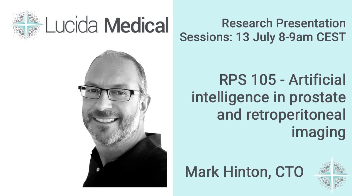 LucidaMedical's tweet photo. Our CTO Mark Hinton will be presenting this paper at #ECR2022
See him speak in Vienna between 08:00 - 09:00 on 13 July #radtwitter #AI_CI
Read the paper: https://t.co/AMxyEZmPFx https://t.co/m06exMa9Jv
