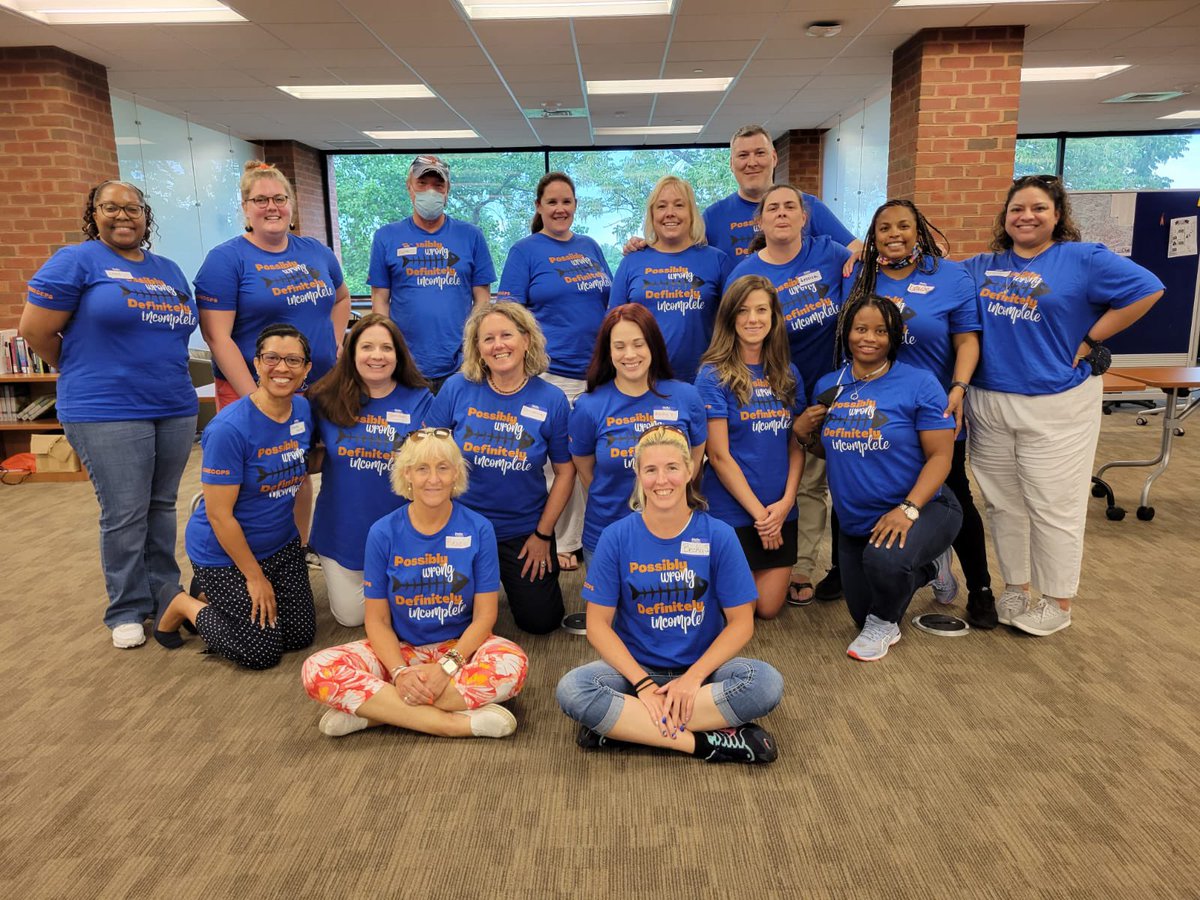 Kara_esl's tweet photo. UVA Leadership Cohort Summer Residency💙🧡 Bringing the Fun! #heartwork not hard work @DrHigh_CCPS @ccpsinfo https://t.co/mHcxoNatPz