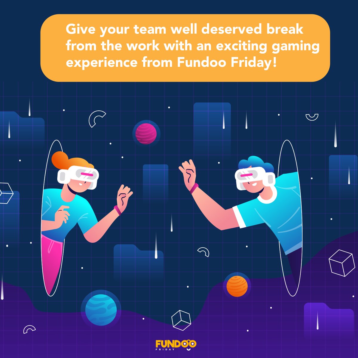 FundooF's tweet photo. Sign up with Fundoo Friday and get ready for an exciting gaming experience for you and your team!
https://t.co/jmfqZu4qJN
#fundoofridaygames #fundoofridaygamingplatform #gamingplatform #gamesforlife #gamerlife #virtualgames #workplaceengagement #workbuddies #workfromhome https://t.co/XQCS4Q2mWf