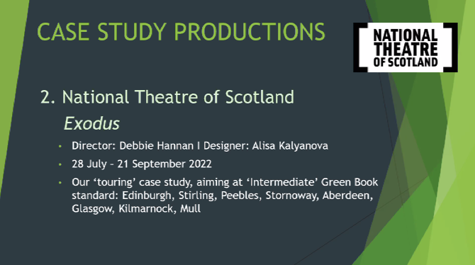 CultureImpacts's tweet photo. The Green Book can be downloaded at https://t.co/22S5PTFk9d 

...Will be writing a report and it is constantly being reviewed and updated. 

Roberta also presents Case study productions include a touring and small-scale case study examples https://t.co/n4Rlh5WyFd