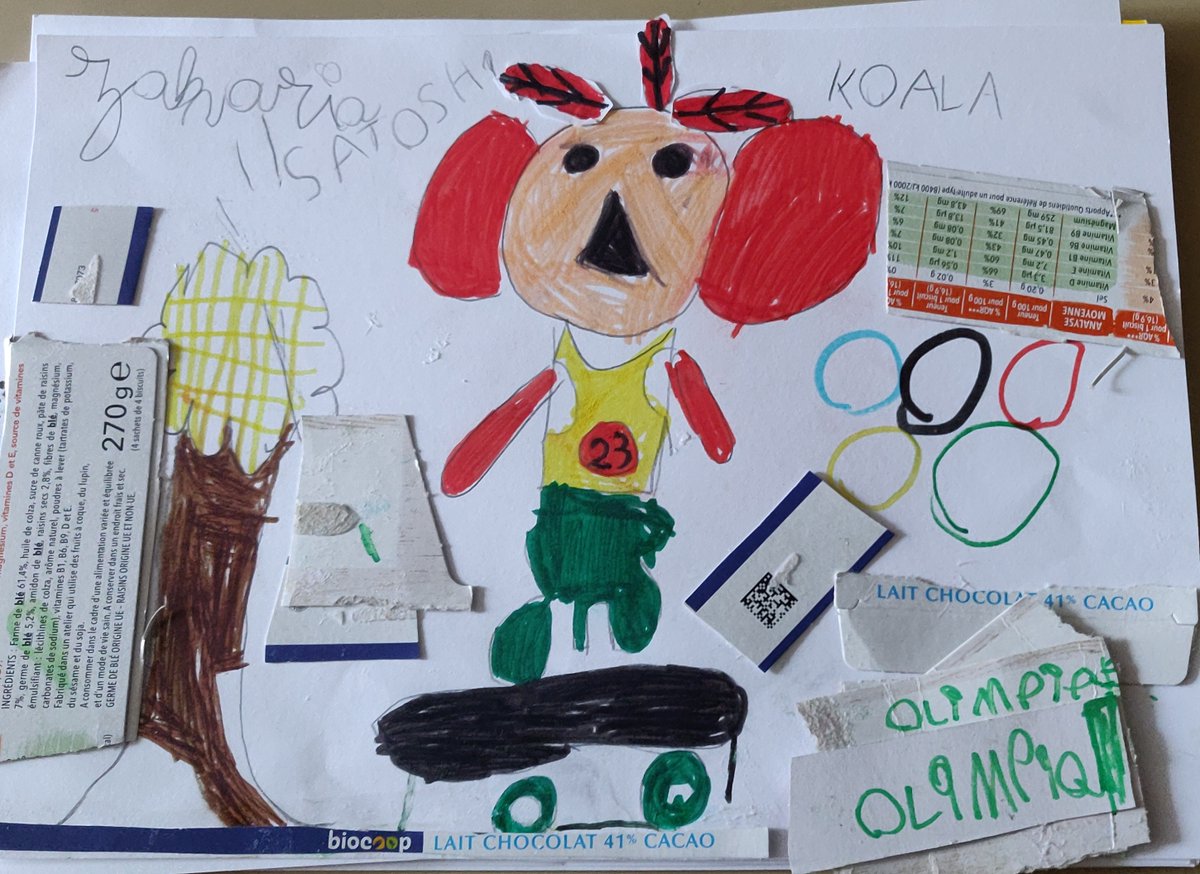 AssociationSlfa's tweet photo. Les Koalas Skaters de @KoalasSatoshi , collage et dessins par les élèves de l'école Colonel Mol dans le 17ieme arrondissement de Paris.  
#Nfts #Kids #Letsgotsk #art https://t.co/UHXIkmCEZW
