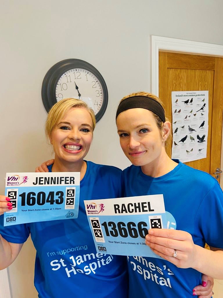 JamesFoundation's tweet photo. A very special #thankyou to sisters Rachel &amp; Jennifer who raised over €2,100 for #oesophagealcancer @stjamesdublin in memory of their mam. Thank you to everyone who donated and thanks so much to the girls for taking part on the @VhiWMM 💪🏃‍♀️🏃‍♀️🥰🥰
#VhiWMM #cancer #cancercharity https://t.co/d6aDgI1lVd
