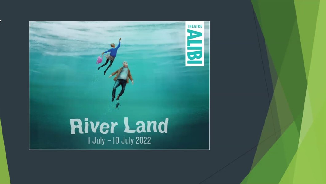CultureImpacts's tweet photo. Rachael Duthie is a Producer @TheatreAlibi and explores Transitioning to #Sustainable #Production across the UK Theatre Industry

Opening soon is River Land https://t.co/cpHrObEL68 aiming to hit green targets + pop-ups for communities. The theme ties into climate change. https://t.co/SckveX2N4F