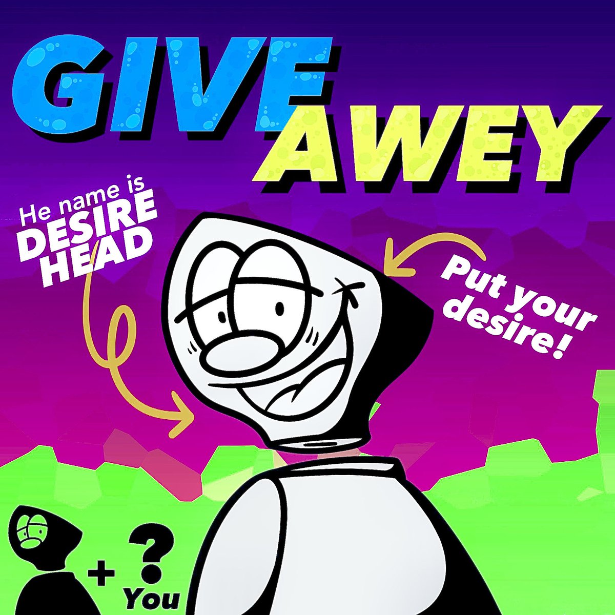 🚀🚀𝙂𝙄𝙑𝙀𝘼𝙒𝙀𝙔🚀🚀

［Desire head］デザイアヘッド
What in your head?

応募してくれた方の中から1名様にDesire headにあなたの欲望をデザインして #Giveawey🎁

-応募方法-
フォロー🤝<a href="/Don__240/">Don240 /イラストレーター</a> 
いいね❤️&amp;リツイート🔁
引用リツイートで当選確率UP!?
〆切:2022/6/26 23:59