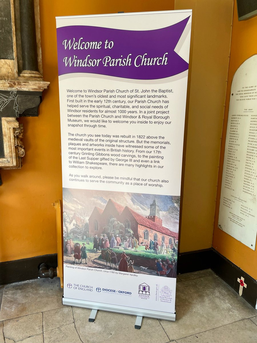 Windsor_Museum's tweet photo. Last week we installed an exhibition at Windsor Parish Church of St John the Baptist to mark 200 years since the the church was rebuilt. 

The exhibition will remain permanently in the church so visitors can learn about the Parish Church from its medieval origins to the present. https://t.co/H7WQOcjPoo