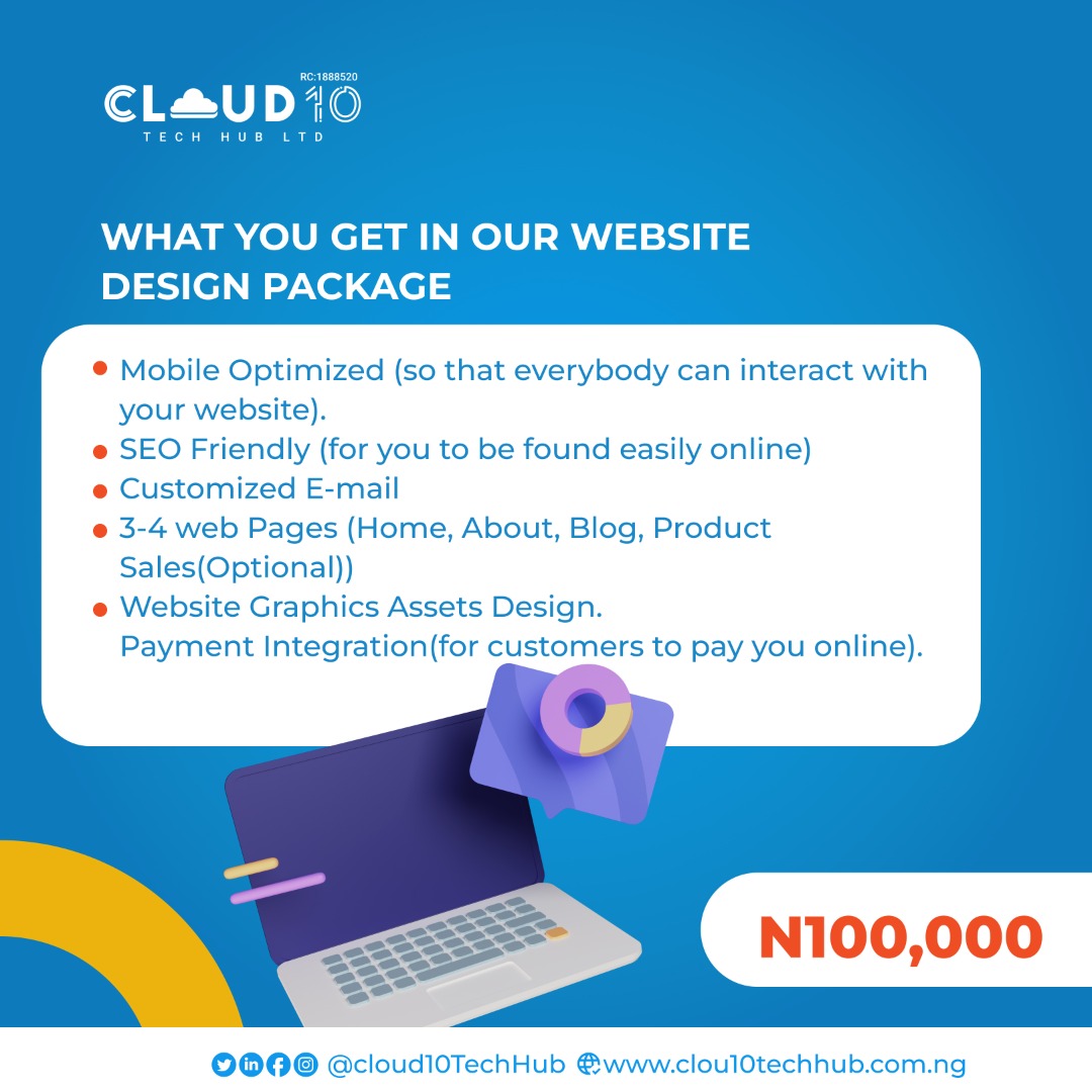 cloud10techhub's tweet image. Quick in delivery and excellent customer service. That&apos;s what we&apos;re known for.

At Cloud10 Tech Hub, we deliver 💯

Contact us for a professional website for your brand!

#Cloud10TechHub
#Cloud10TechHubLtd #websitedesign #webdevelopment #webdesign #getawebsite