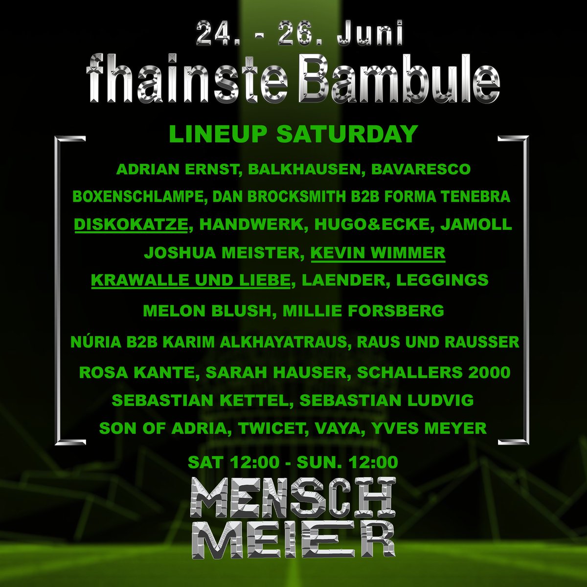 Dieses Wochenende 4 U Fhainste Bambule: Weekender edition 🔋🔋🔋